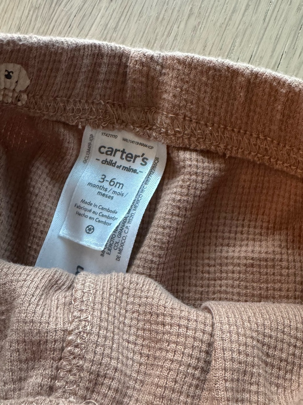 Carter's Thermal Knit Teddy Bear Set, 3-6 months - Picture 4 of 4